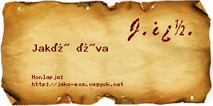 Jakó Éva névjegykártya
